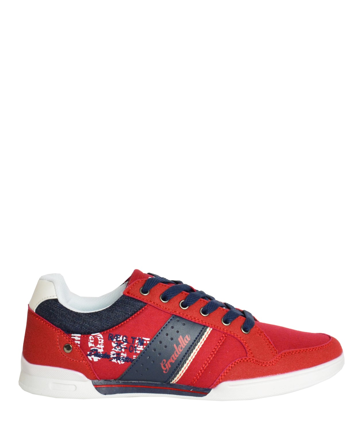Ανδρικά Casual παπούτσια κόκκινα χαμηλά κορδόνια K70422C